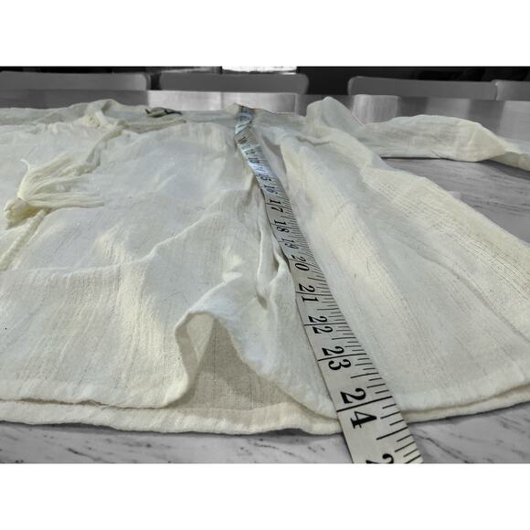 Rachel Zoe Tunic Peasant Top Off White Embroidered boho Blouse Medium - Picture 3 of 8